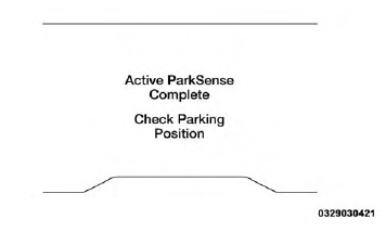 Active ParkSense Complete - Check Parking Position