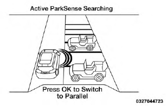 Active ParkSense Searching Display