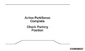 Active ParkSense Complete - Check Parking Position