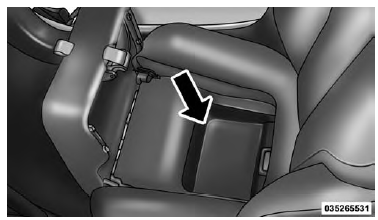 Passenger Seat Cushion Storage Compartment