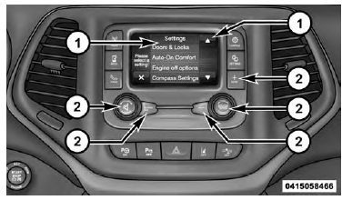 Uconnect 5.0 Buttons On The Touchscreen And Buttons On The Faceplate