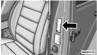 Example Tire Placard Location (B-Pillar)