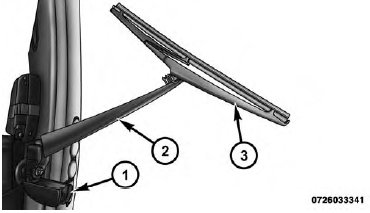 Wiper Blade In Folded Out Position