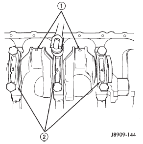 Fig. 76 Removing Main Bearing Caps and Lower Inserts