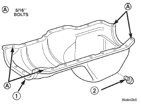 Fig. 83 Position of 5/16 inch Oil Pan Bolts
