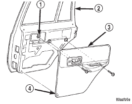 Fig. 6 Rear Door Trim Panel Remove/Install