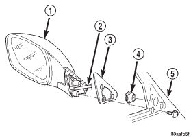 Fig. 11 Power Mirror Remove/Install