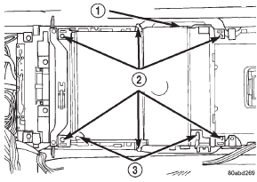 Fig. 6 Sunglasses Storage Bin Module Remove/Install