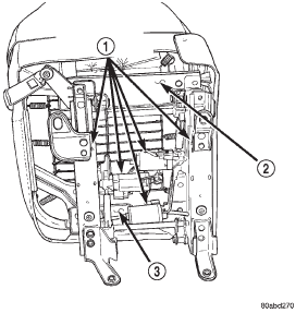 Fig. 5 Power Seat Adjuster and Motors Remove/Install