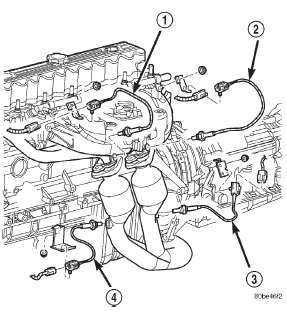 Fig. 12 Oxygen Sensors-4.0L-California Emissions