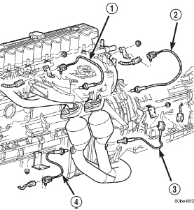 Fig. 34 Oxygen Sensors-4.0L-California Emissions