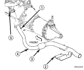 Fig. 7 Exhaust Pipe Removal-2.5L