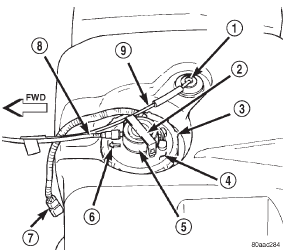 Fig. 1 Fuel Tank/Fuel Pump Module (Top View)