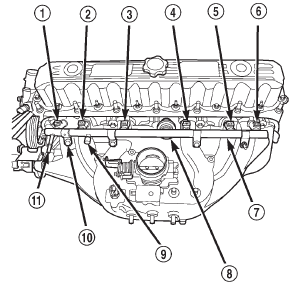 Fig. 6 Fuel Rail/Fuel Damper-4.0L Engine