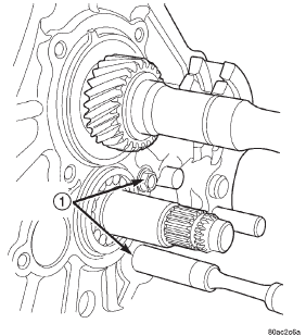 Fig. 59 Remove Reverse Shift Arm Bracket Bolts