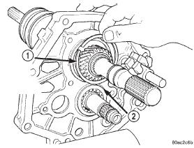 Fig. 60 Remove Output Shaft Rear Bearing Snap-ring