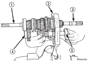 Fig. 61 Remove Countershaft and Countershaft Rear Bearing