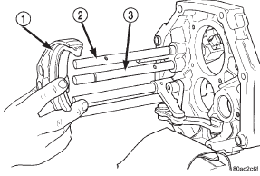 Fig. 84 Install 1-2 Shift Fork