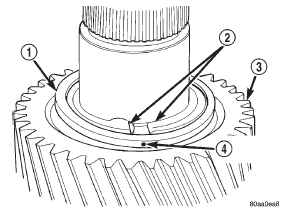 Fig. 77 Starting Retaining Ring Over Two-Piece Thrust Washer