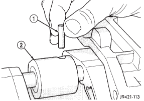 Fig. 116 Starting Roll Pin In Shift Shaft Lever