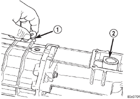 Fig. 124 Installing Shift Shaft Bushing Lock Bolt