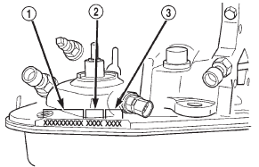 Fig. 2 Transmission Part Number And Serial Number Location