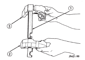 Fig. 98 Assembling 1-2 And Fifth-Reverse Shift Forks