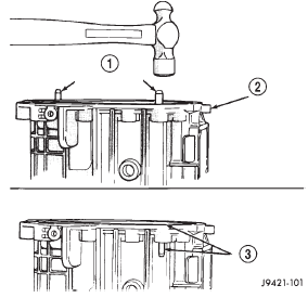 Fig. 100 Preparing Rear Housing Dowels For Installation