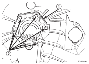 Fig. 18 Input Shaft Bearing Retainer Bolt Removal-Typical