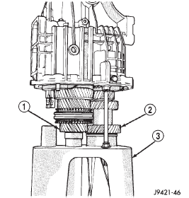 Fig. 34 Geartrain And Housing Mounted On Fixture Tool
