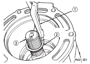 Fig. 41 Rear Bearing Snap Ring Removal-4WD