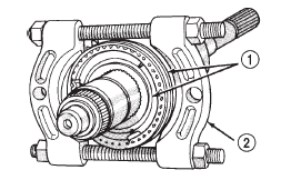 Fig. 49 Hub And Sleeve Removal-1-2 Synchro