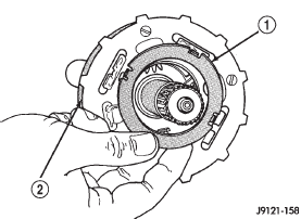 Fig. 204 Installing Rear Planetary Front Thrust Washer