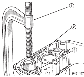 Fig. 145 Compressing Rear Servo Spring