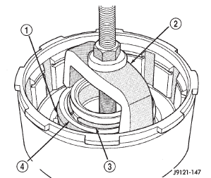 Fig. 185 Compressing Front Clutch Piston Spring