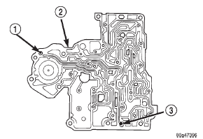 Fig. 104 Rear Servo and Rear Clutch Check Balls