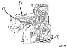 Fig. 110 Rear Servo and Rear Clutch Check Balls