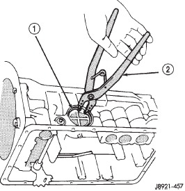 Fig. 85 Removing/Installing Servo Piston Cover Snap Ring