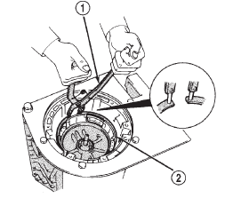 Fig. 112 Overdrive Support Snap Ring Removal/Installation