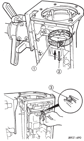 Fig. 157 Installing Second Coast Brake Band Retaining Pin