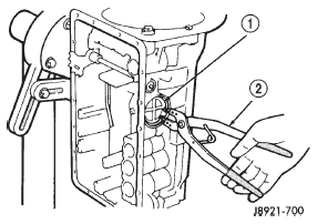 Fig. 166 Installing Second Coast Brake Piston Snap Ring
