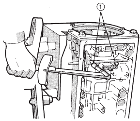 Fig. 172 Installing Overdrive Support Bolts