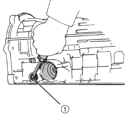 Fig. 78 Removing Manual Valve Shaft Seals