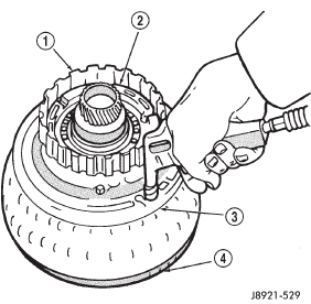 Fig. 210 Removing Overdrive Clutch Piston