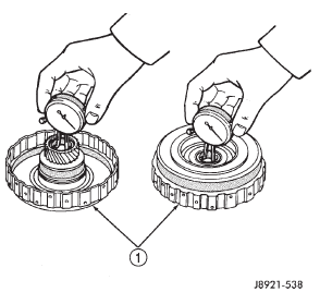 Fig. 213 Checking Clutch Drum Bushings
