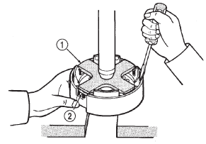 Fig. 232 Removing/Installing Piston Snap Ring