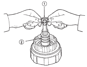 Fig. 258 Removing Clutch Drum Seal Rings