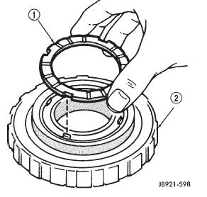 Fig. 281 Removing/Installing Second Brake Drum Thrust Washer