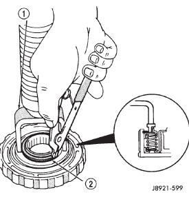 Fig. 282 Removing/Installing Second Brake Piston Snap Ring