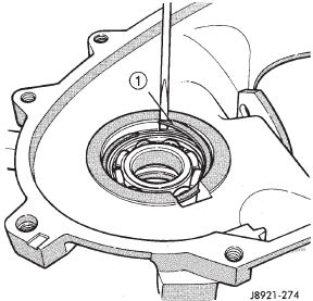 Fig. 48 Front Output Shaft Front Bearing Snap-Ring Removal